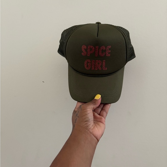 Olive Green 'Spice Girl' Cap - Picture 1 of 3